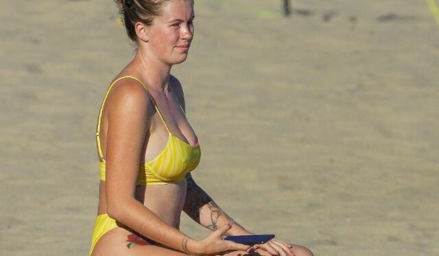 Ireland Baldwin Nipple Pokies in a Yellow Bikini! free nude pictures