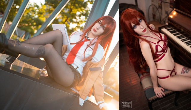Kurisu Makise on/off from Steins Gate by Kerocchi free nude pictures