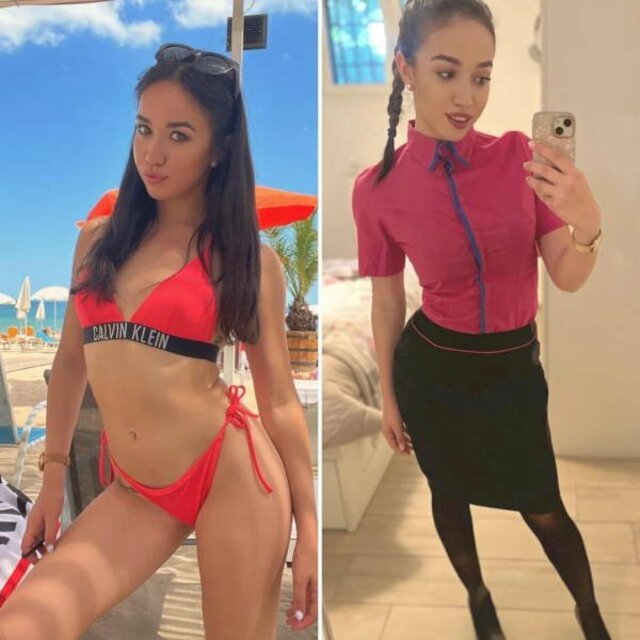 Flight Attendants With And Without Uniform free nude pictures