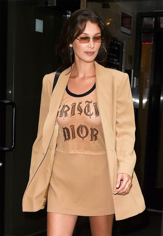 Hottie Bella Hadid Goes Braless in Dior T-Shirt - Scandal Planet free nude pictures