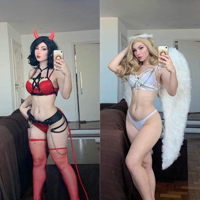 Maria Fernanda as Angel and Devil. Which one do you choose? free nude pictures