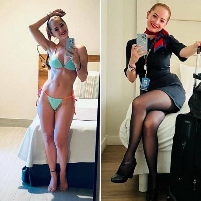 Hot Flight Attendants With And Without Their Uniforms (PICS + GIFS) free nude pictures