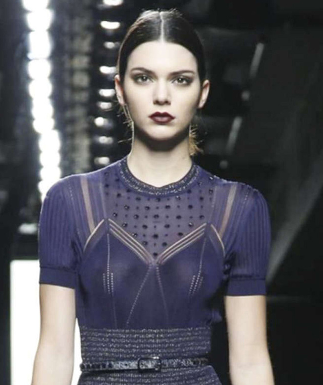 Kendall Jenner Braless in See Through Dress on the Runway free nude pictures
