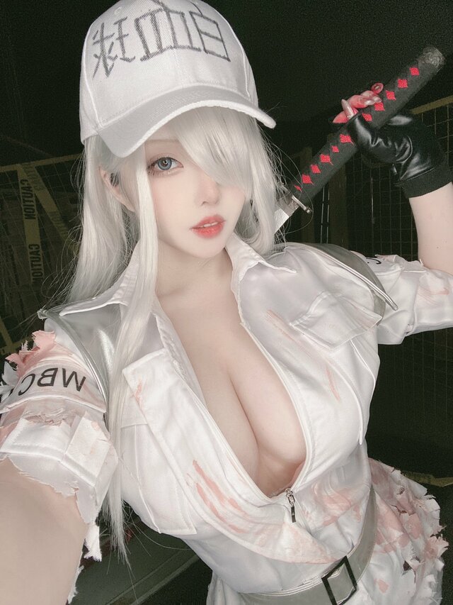 Female White Blood Cell [Cells at Work] (@Takomayuyi) free nude pictures