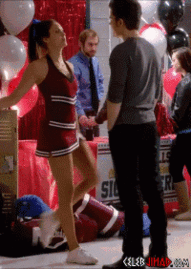 Nina Dobrev Airing Out Her Mound While Dressed As A Cheerleader free nude pictures