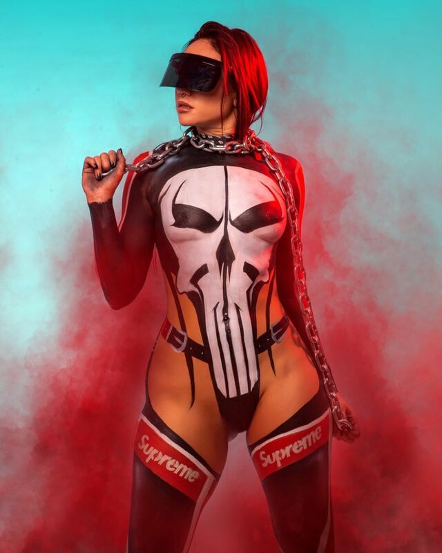 B.Crispin in Punisher Body Paint! free nude pictures
