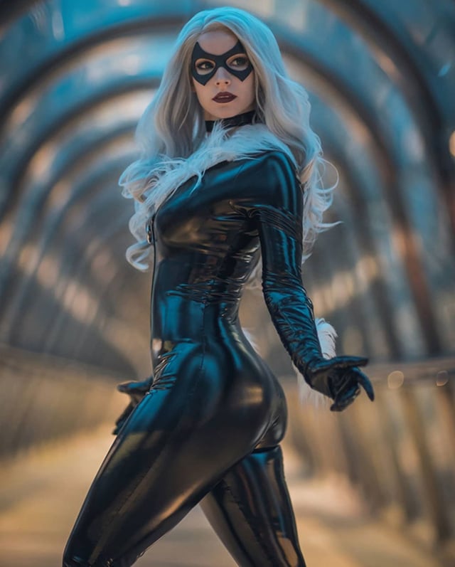 Enji Night as Black Cat (Spider-Man) free nude pictures