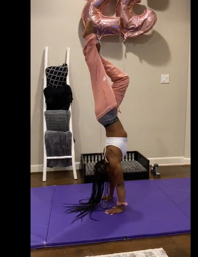 Simone Biles Strips in Handstand! free nude pictures