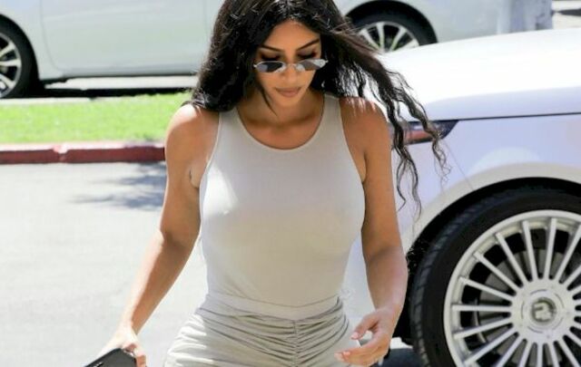 Kim Kardashian in a Tight Top! Pokies and Slight See Through! free nude pictures