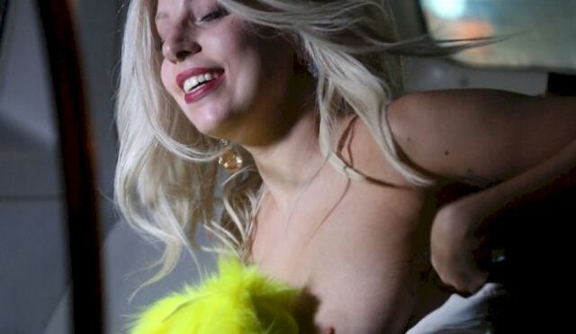 Lady Gaga Boob Slip on the Set of a Commercial! free nude pictures