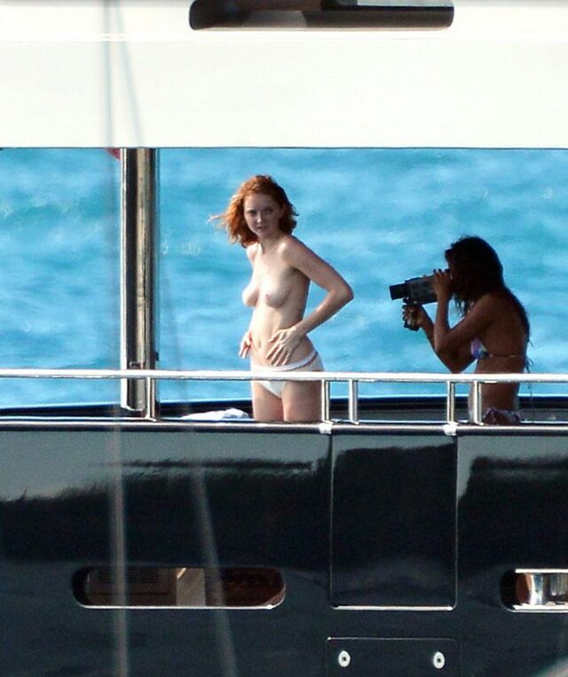 Model Lily Cole Nude Tits On a Yacht In St Barts - Scandal Planet free nude pictures