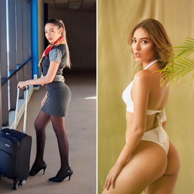 Hot Flight Attendants With And Without Their Uniforms (PICS + GIFS) free nude pictures