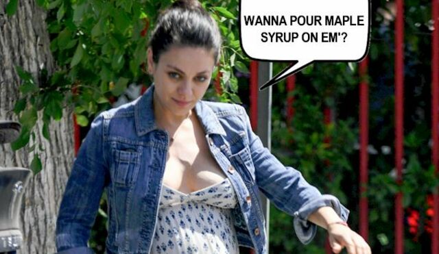 Pregnant Mila Kunis’ Boobs Look Like Pancakes! free nude pictures