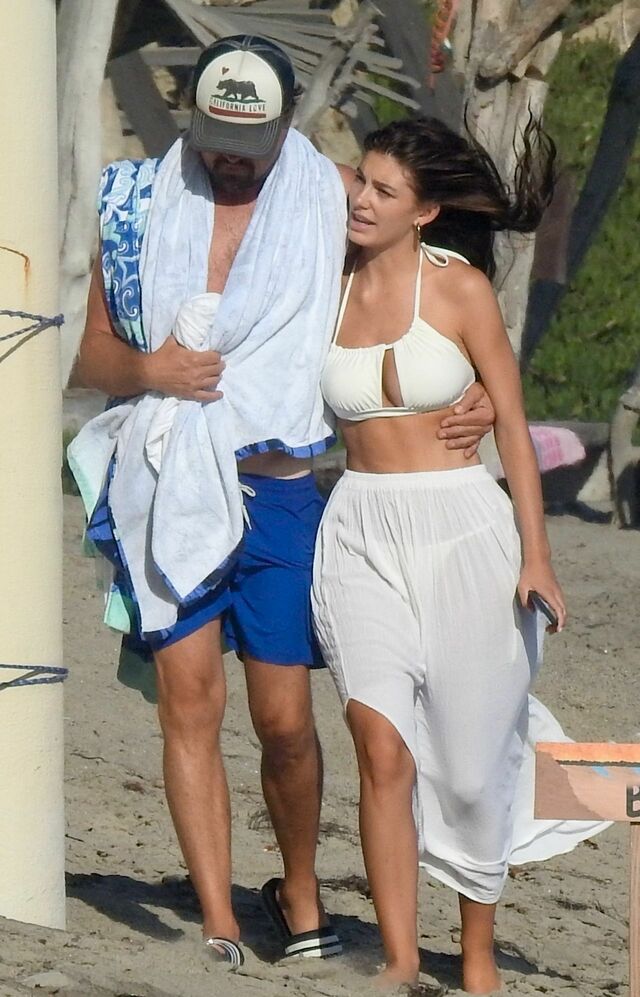 Camila Morrone and Leonardo DiCaprio at the Beach in Malibu free nude pictures