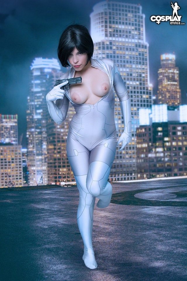 Zoey Cosplaying Armored Riot Police free nude pictures