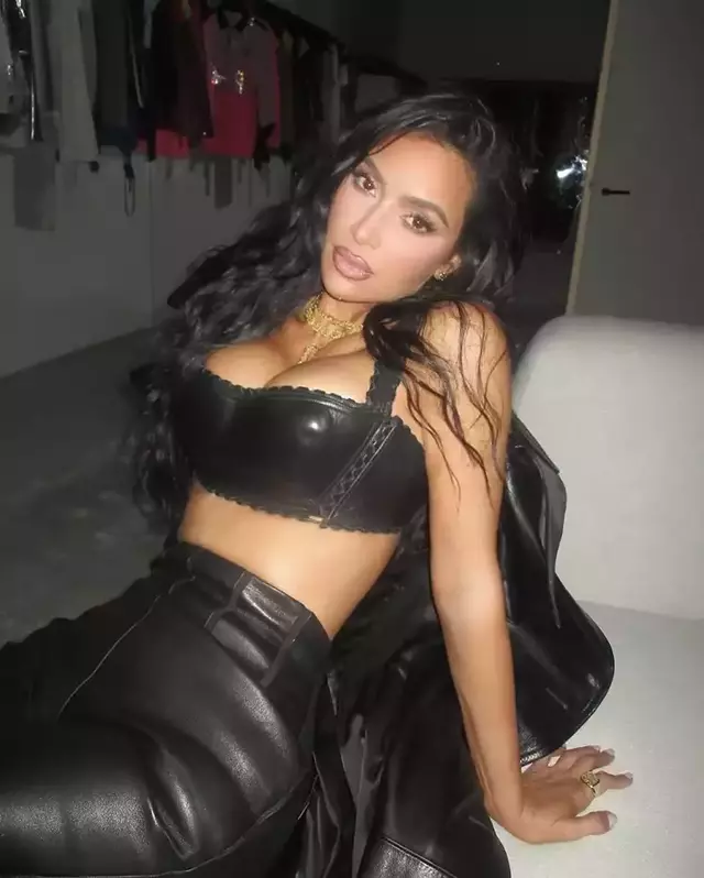 Kim Kardashian’s Black Leather Look Is Too Hot to Handle free nude pictures