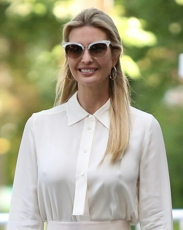 Ivanka Trump Nipple Pokies in White Blouse free nude pictures