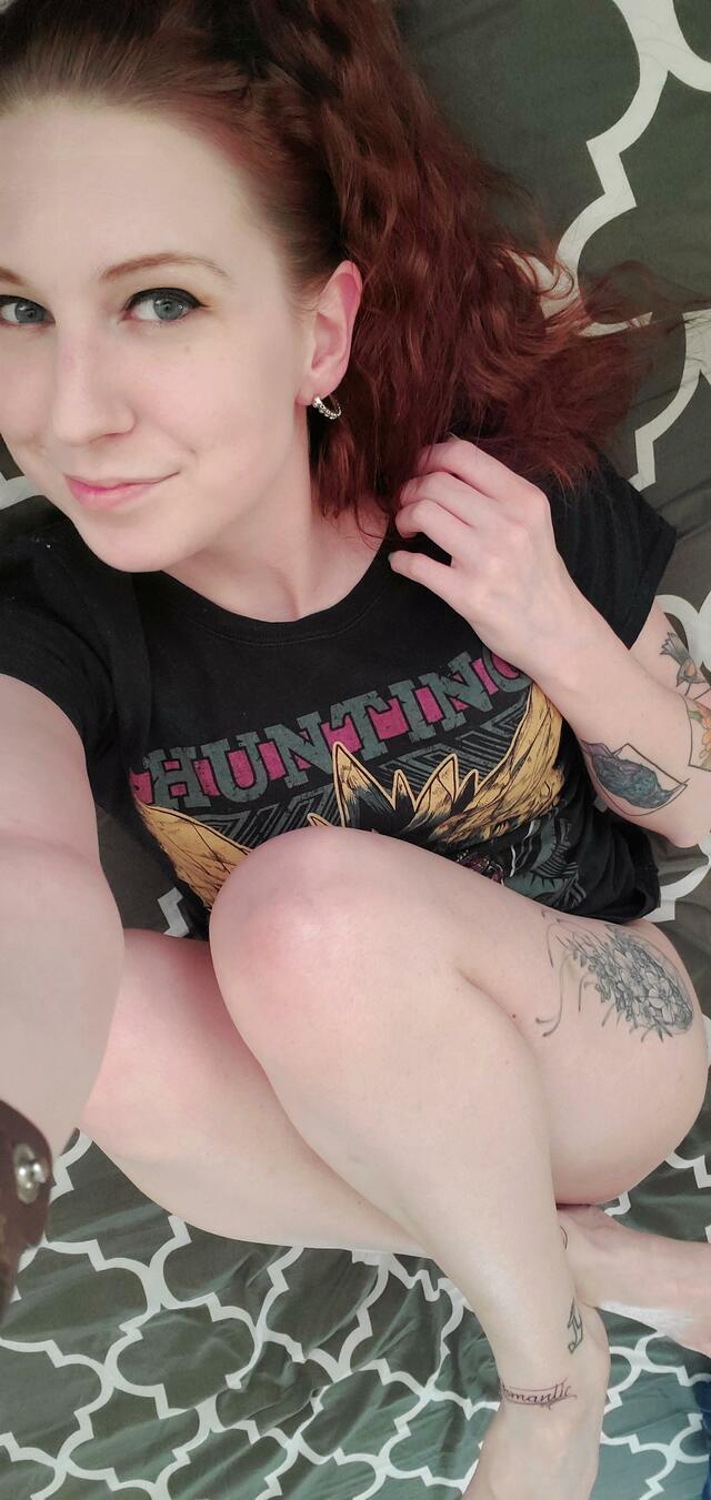 This tattooed redhead is so close to finishing a tattoo apprenticeship! Im so excited! Babe Stare