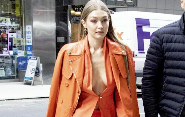 Gigi Hadid in an Orange Suit! free nude pictures