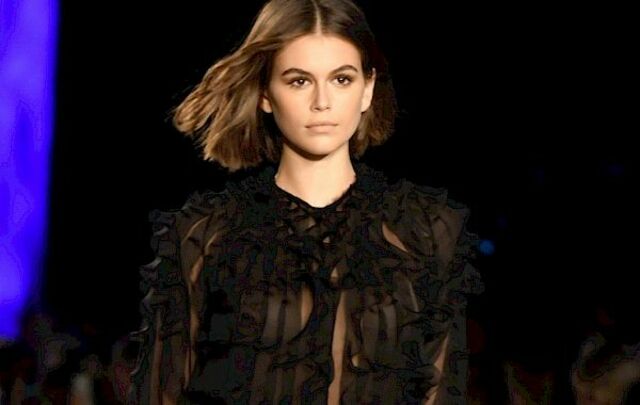 Kaia Gerber See Through on the Alberta Ferretti Runway! free nude pictures