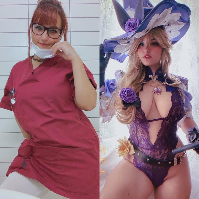 Nurse by day vs Giving heart attacks at night - Lisa from Genshin Impact by me aka Niniitard free nude pictures