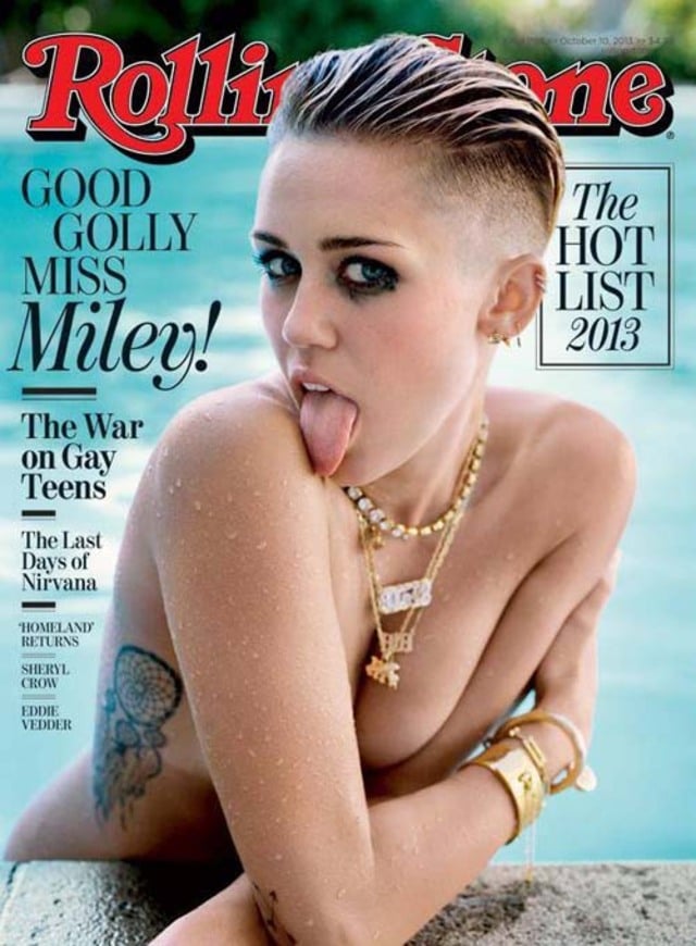 Miley Cyrus Goes Topless For Rolling Stone free nude pictures