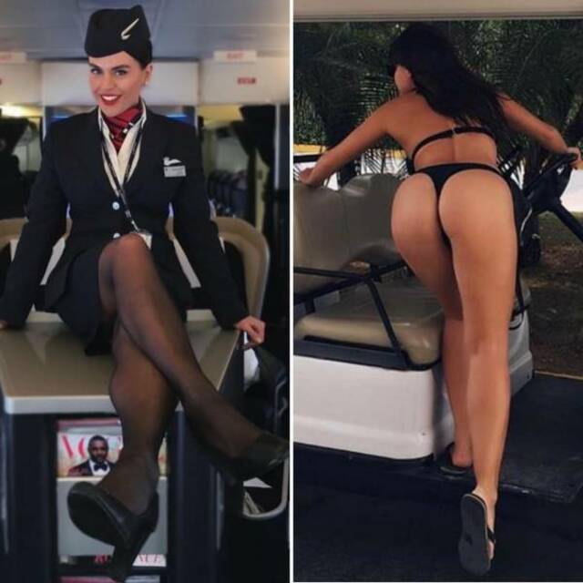 Stunning Flight Attendants Showcased Both In and Out of Uniform free nude pictures