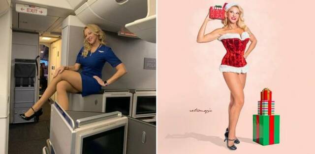 Stunning Flight Attendants Showcased Both In and Out of Uniform free nude pictures