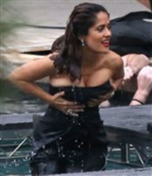 Salma Hayek’s Boobs Fall Out As She Washes Ashore free nude pictures