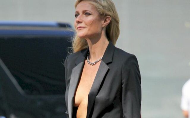 Gwyneth Paltrow Super Cleavage on Hugo Boss Set free nude pictures