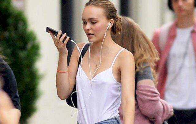 Lily-Rose Depp Braless in New York! free nude pictures