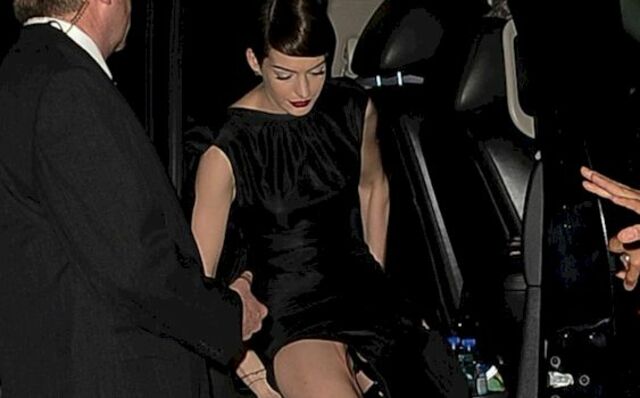 Anne Hathaway Without Panties at Les Miserables Premiere free nude pictures