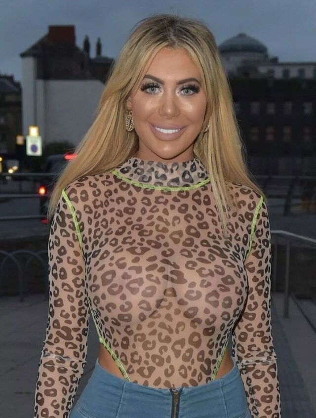 Chloe Ferry Boobs in Completely Transparent Top free nude pictures